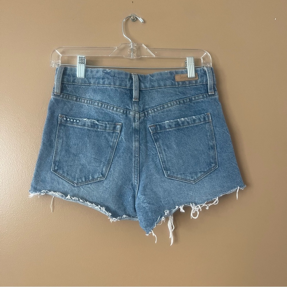 Blank NYC Distressed Blue Denim Cutoff Shorts size 26 - Picture 6 of 9